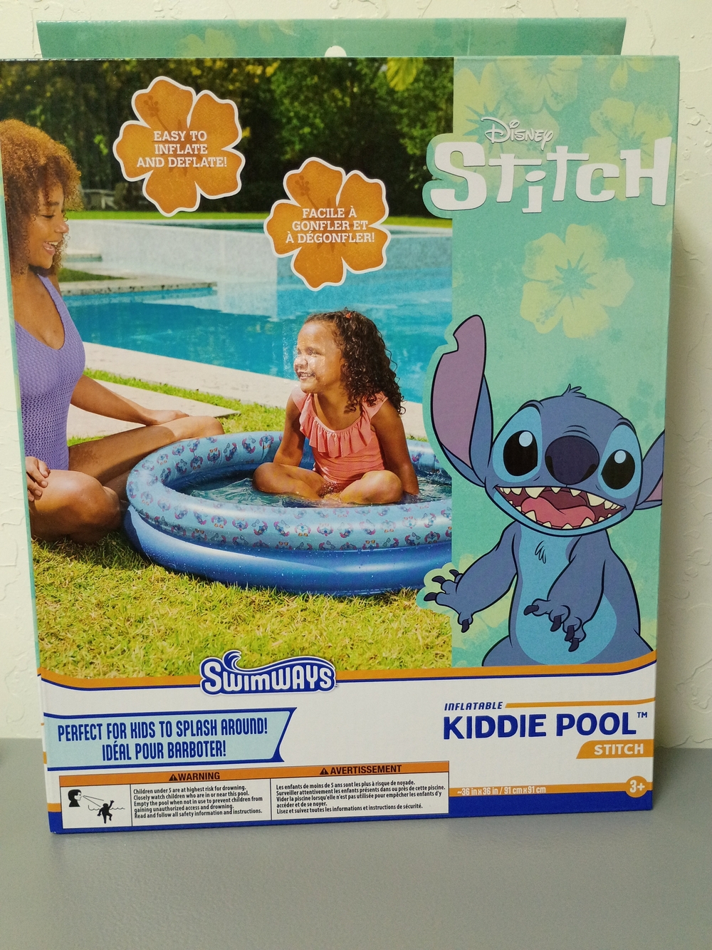 Disney Stitch Inflatable Kiddie Pool - Blue